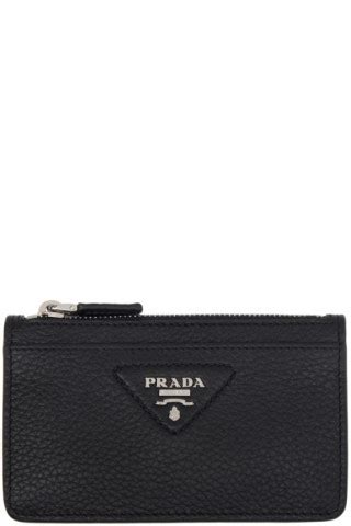 Prada: Black Coin Pouch Card Holder 